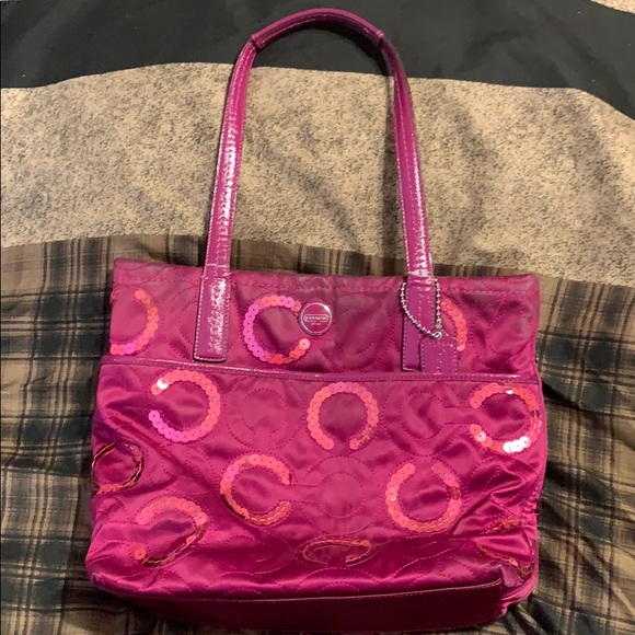 Coach Handbags - Coach pink shoulder bag